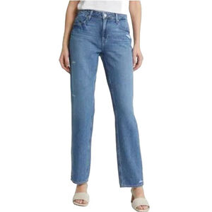 Paige Noella Distressed High Waist Boyfriend Straight Jeans Size 30 Relaxed Fit